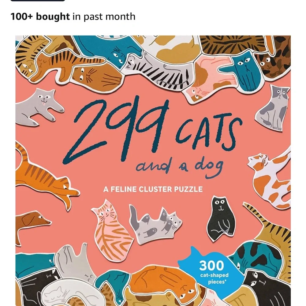 299 Cats and a Dog Puzzle - Multicolor